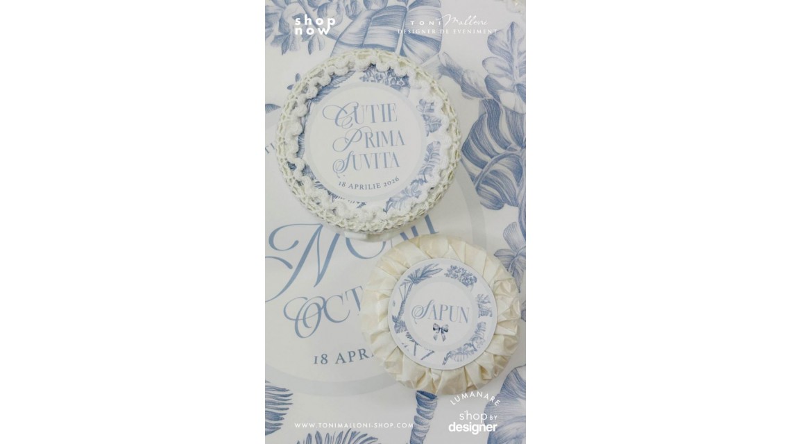 Trusou botez Safari Bleu personalizat băiat – tematică jungle elegantă 1